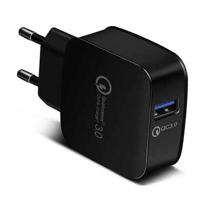 

QC30 12V 9V 5V Quick charger wall charger Adapter EUUS 18W Fast USB Charger for Xiaomi Pocophone F1 For Huawei P20