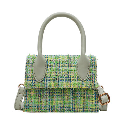 

Women Weaving Print Shoulder Bag 2019 Autumn Patchwork Crossbody Bag Designer Luxury Chain Messenger Bags T2G