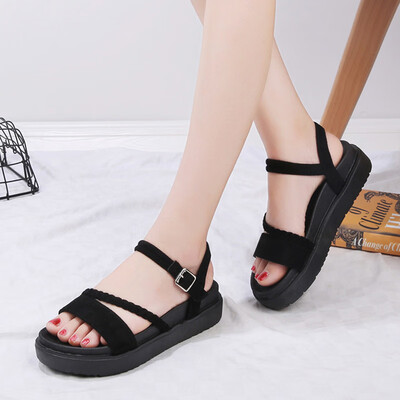 

Sandals flat soles soft soles comfortable muffins 2019 summer new ins student fairy sandals