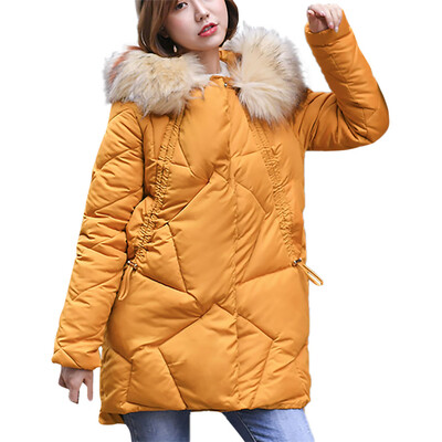 

Toponeto Women Winter Warm Coat Hooded Thick Warm Loose Jacket Long Overcoat