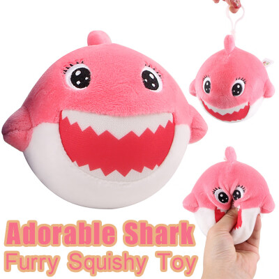 

Gotoamei Furry Squishies Adorable Shark Foamed Stuffed Slow Rising Squeeze Keychain Toy