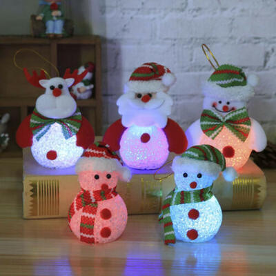 

Christmas Snowman LED Light Lamp Home Decoration Xmas Tree Party EVA Pendant New