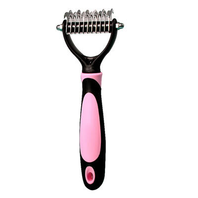 

Stainless Steel Pet Dog Cat Knot Rake Comb Double-Sided Hair Removal Brush