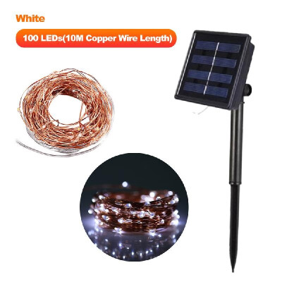 

10M328ft 100 LEDs Solar Powered String Lights Solar Copper Wire Lamp Fairy Lights for Outdoor Yard Garden Patio Christmas Weddin