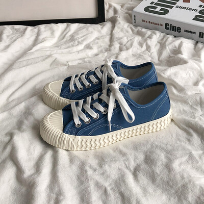 

Siyi Mistery canvas shoes 2019 new ulzzang Korean men&women chic biscuit shoes wild shoes