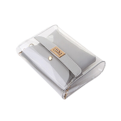 

Fashion Lady Shoulder Bag Strap Jelly Package Letter Purse Mobile Phone Shoulder Bag Women Messenger Bag 2019