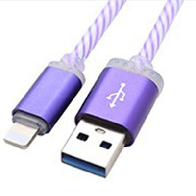 

Colorful Luminescent Data USB Cable LED Gradient Light Mobile Phone Charging Cables For Apple IPhone -1m