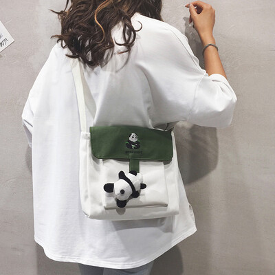 

Ins hundred canvas bags womens oblique satchels cute little square bags summer college students wear canvas bags on one should