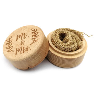 

Personalized Rustic Wedding Wood Ring Box Holder Customized Bearer Box