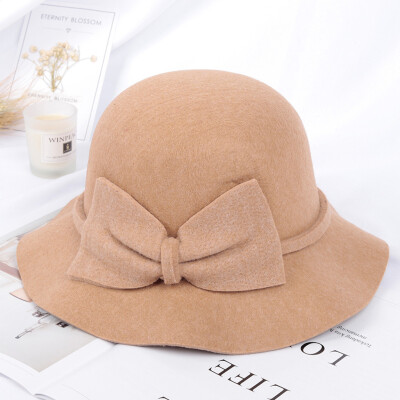 

Tailored Female Autumn Winter Fashion Casual Hat Dome British Top Hat