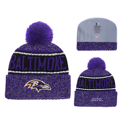 

NFL Football League Ravens Baltimore Ravens New Era Innocent Knitted Wool Baseball Cap