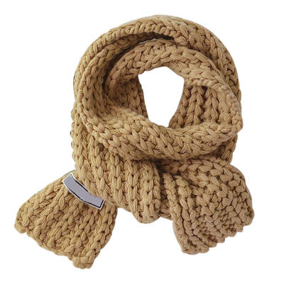 

Korean Knitted Scarf Winter Women Solid Color Thick Warm Wrap Short Scarves