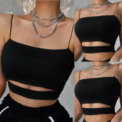 

Sexy Women Boho Cami Vest Crop Top Strappy Tank Bustier Bra Bralette Beach Wear