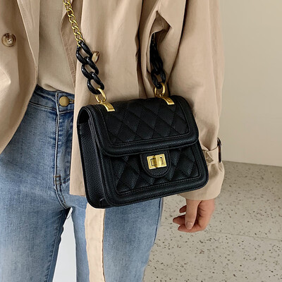 

Small fragrance rhombic chain bag female 2019 new tide wild Messenger bag chic mini Korean version of the small bag