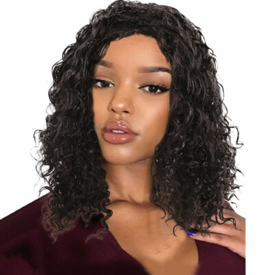 

〖Follure〗Women Brazilian Short Wavy Curly Full High Wigs Temperature Fiber Wig Hair BK