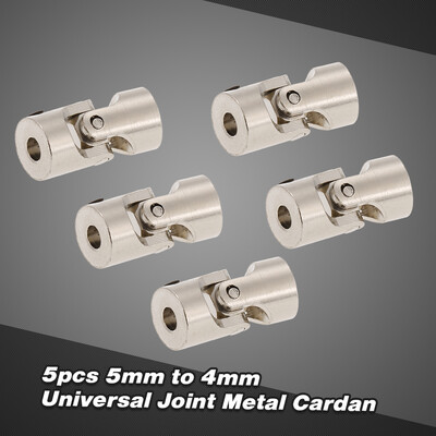 

5pcs Stainless Steel 5 to 4mm Full Metal Universal Joint Cardan Couplings for RC