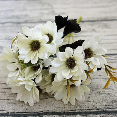 

Wedding Bouquet Silk Daisy 5 Branches Fake Plants Artificial Flowers Home Decor