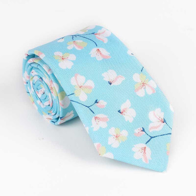 

Spot generation of men&women with the same Japanese Harajuku style tie Korean version of the lady tie small floral cotton tie male