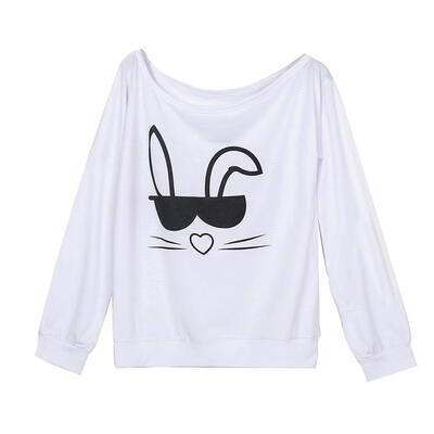 

Parent-Kids Sweatershirt Women Boys Rabbit Printed Mom Son Sweatershirt