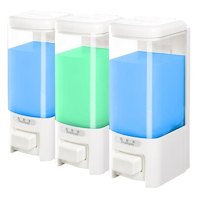 

SVAVO Manual Soap Dispenser Wall Mounted Dish Liquid Lotion Gel Shampoo Chamber Dispenser for Bathroom Kitchen
