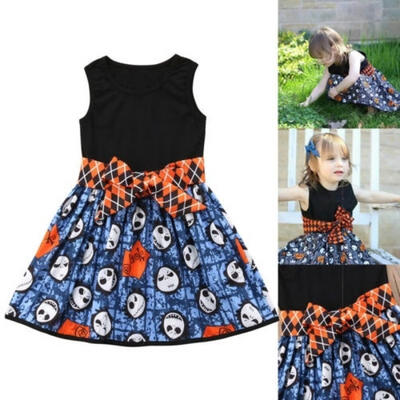 

Fashion Kids Baby Girls Halloween Princess Dress Bowknot Party Dresses Clothes Sundress