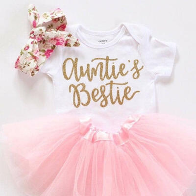 

3pcs Set Princess Newborn Baby Girls Romper Tutu Skirts Outfits Clothes Set 0-18Months