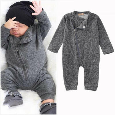 

Newborn Baby Kids Boys Girls Infant Romper Sweatshirt Bodysuit Cotton Outfit Set