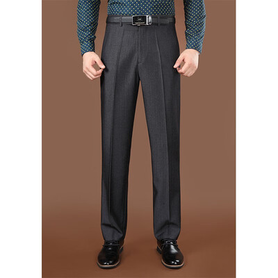 

WENGUANGUO autumn&winter thick mens trousers high waist straight from hot loose large size suit pants men 7960