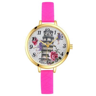 

Silicone Watch Pisa Leaning Watch Dial Quartz Watch GAIETY Brand Fashion Watch