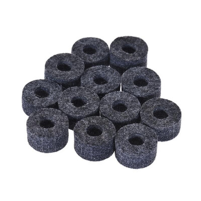 

12pcs Cymbal Felts Hi-Hat Clutch Felt Drum Set Cymbal Stand Felt Washer Small Size Gray