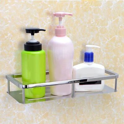 

Greensen 304 Stainless Steel Wall Mounted Shampoo Storage Basket Holder Organizer Bathroom Kitchen Wall Mounted Corner Shelf