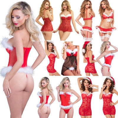 

Sexy-Lingerie-Sleepwear-Women&39s-G-string-Babydoll-Nightwear-Christmas Costume