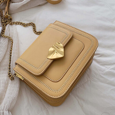 

Small bag girl 2019 summer new foreign gas Korean version hit color chain single shoulder bag popular oblique shoulder bag tide