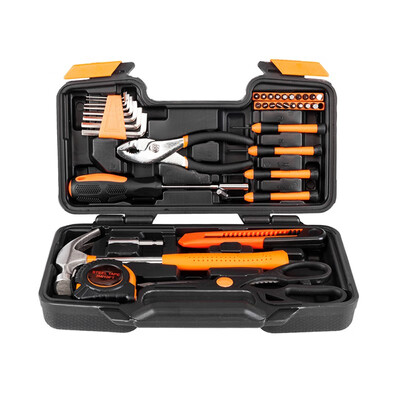 

Ktaxon 39-Piece Home Use Hand Tool Set General Household Hand Tool Kit with Plastic Toolbox Storage Case Orange