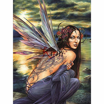 

kirin show Diamond Painting Fairy Diamond Mosaic Full Layout Girls Diamond Embroidery Nature Picture Of Rhinestones Home Decoratio