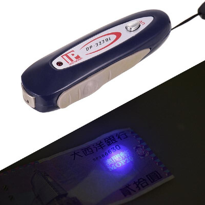 

2 In 1 Portable Mini Money Detector Counterfeit Cash Currency Banknote Checker Tester with Magnetic & UV Light for USD EURO POUND