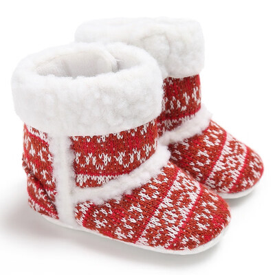 

Winterborn Baby Girl Warm Soft Bottom Baby Winter Shoes Non Slip Winter Boots Baby Snow Boot Christmas Gifts