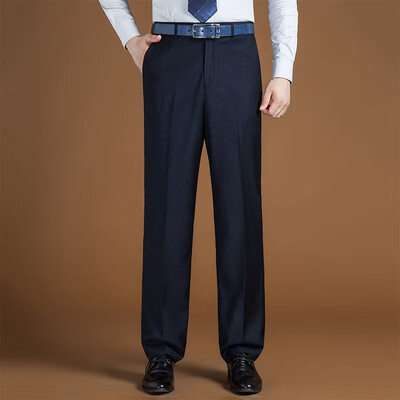

WENGUANGUO winter thickening plus velvet mens trousers straight high waist free hot loose warm formal suit suit pants 7959