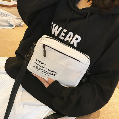 

Ins super fire package diagonal cross-small bag canvas bag female 2019 new wave student Korean version of the shoulder Messenger bag