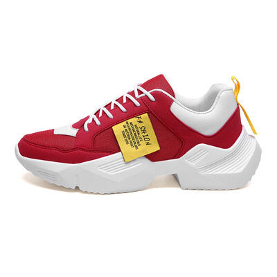 

Fashion Dad Sneakers 2019 Red Platform Trainers Vulcanized Shoes Male Footwear New Designer Non-slip Chunky Casual Shoes for Men