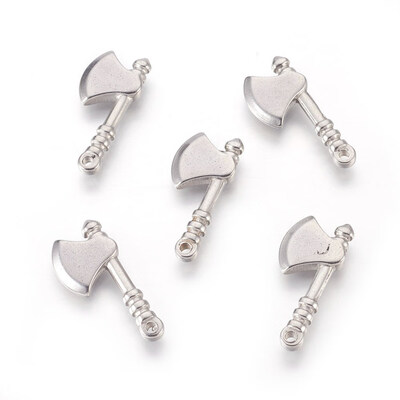 

304 Stainless Steel Pendants Axe Stainless Steel Color 245x11x3mm Hole 15mm