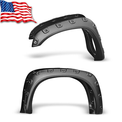 

Textured Pocket Rivet ABS Fender Flares For 02-08 Ram 150003-09 Ram 2500 3500