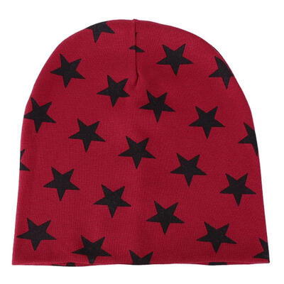 

Winter Cute Stars Print Baby Hat Girls Boys Caps Warm Cotton Kids Beanie