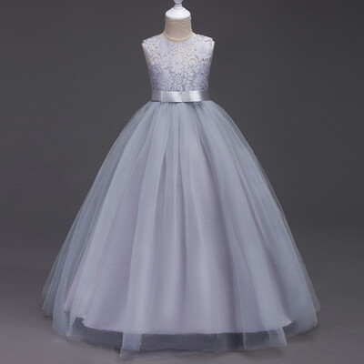 

Flower Girls Lace Chiffon Wedding Bridesmaid Pageant Party Formal Gown Dress