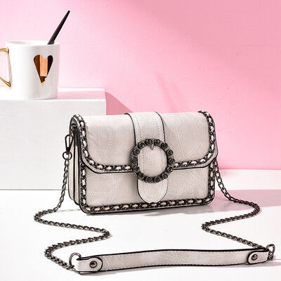 

New Simple Chain Bag Female Korean Version Baitie Single Shoulder Slant Fashion Square Bag in Summer