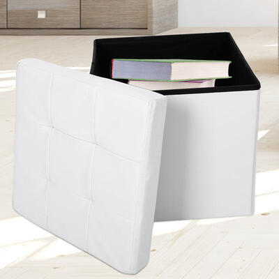 

Greensen 1PC Multi-functional Toy Clothes Storage Stool Foldable Rest Footstool Square Shape