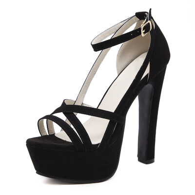 

Women\s Platform Open Toe High Heels Luxury Party Sandals with Cut Out