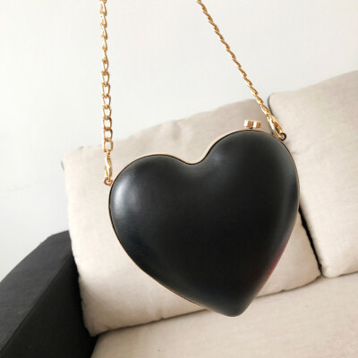 

Women Heart Shaped Shoulder Bag Chain Crossbody Bags Ladies Purse Day Clutches Evening Bag For Party Wedding T3G