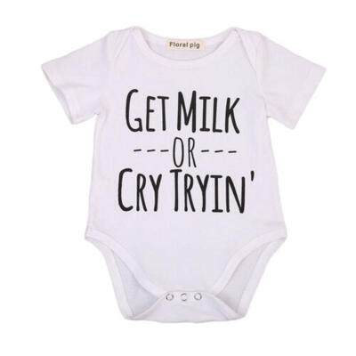 

Newborn Baby Boy Girl Letter Print Romper Bodysuit Jumpsuit Clothes Outfit 0-18M