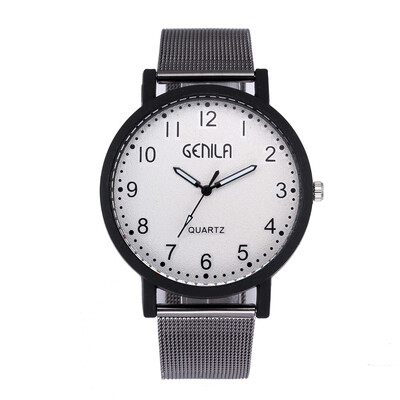 

Gobestart New Men Watch Stainless Steel Clock Male Quartz Alloy Belt Casual Wristwatch